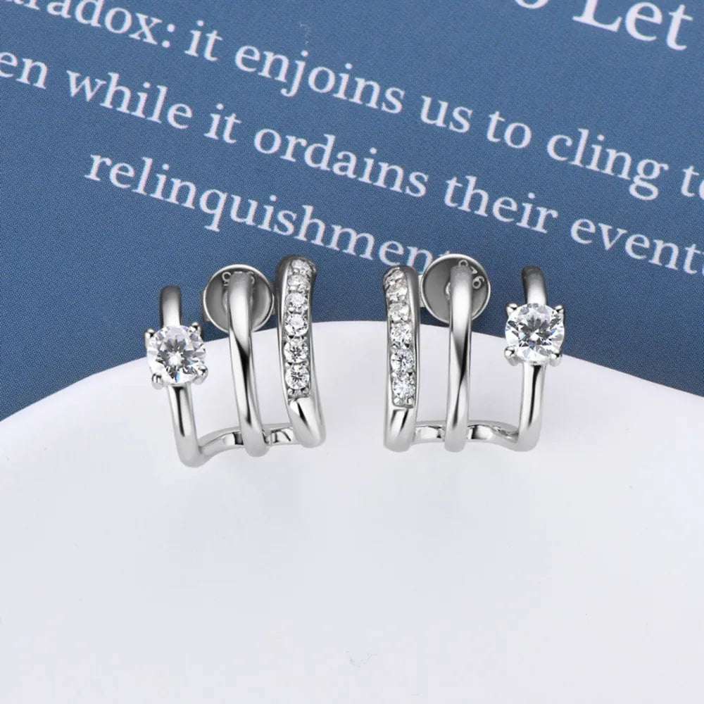 Moissanite 925 Sterling Silver Earrings - Extrinsic Beauty