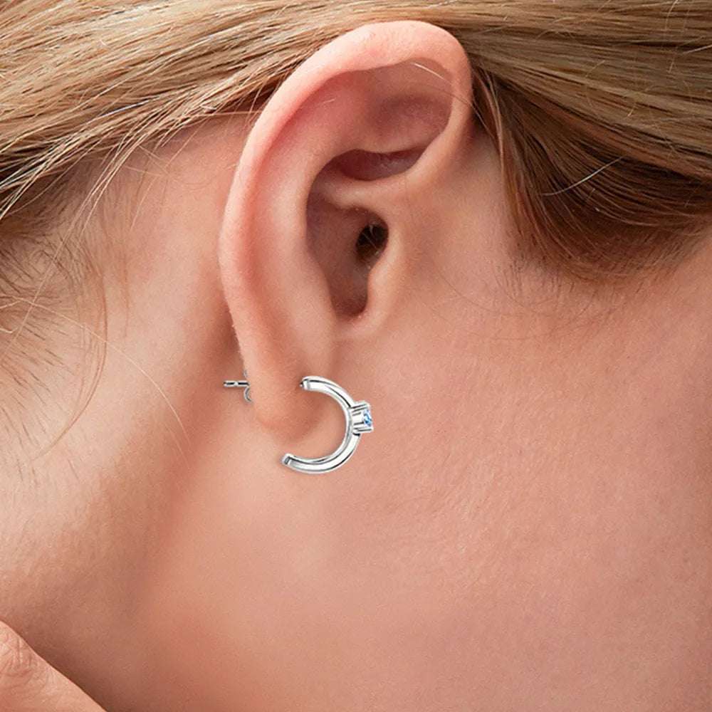 Moissanite 925 Sterling Silver Earrings - Extrinsic Beauty