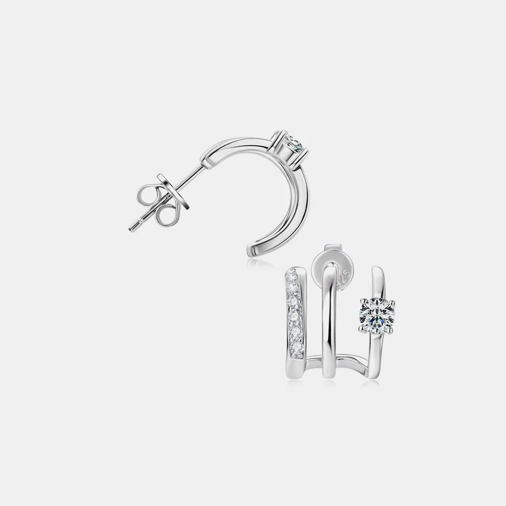 Moissanite 925 Sterling Silver Earrings - Extrinsic Beauty