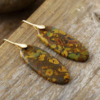 Natural Stone Copper Dangle Earrings - Extrinsic Beauty