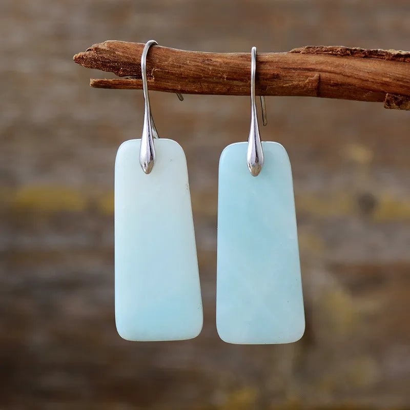 Natural Stone Geometric Shape Earrings - Extrinsic Beauty
