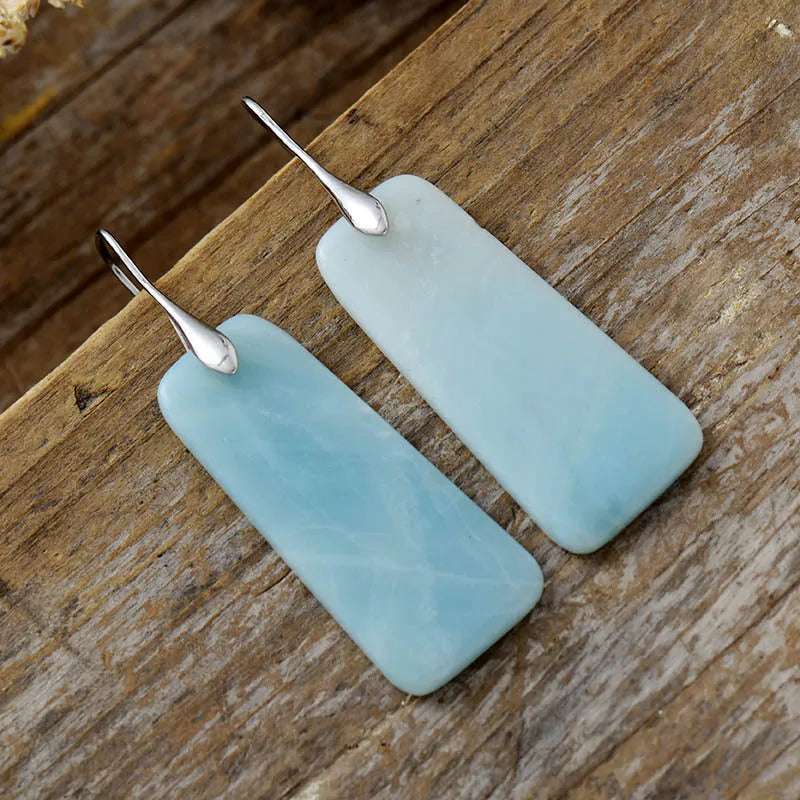 Natural Stone Geometric Shape Earrings - Extrinsic Beauty
