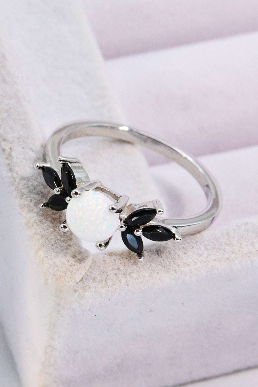 Opal and Zircon Contrast Ring - Extrinsic Beauty