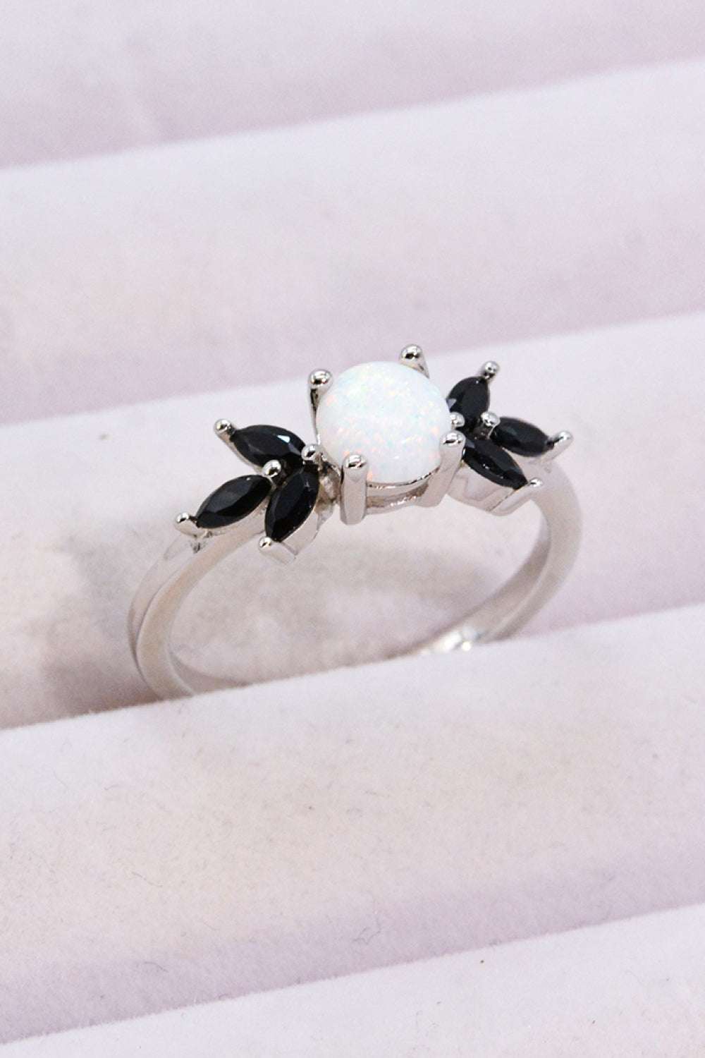 Opal and Zircon Contrast Ring - Extrinsic Beauty