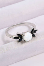 Opal and Zircon Contrast Ring - Extrinsic Beauty