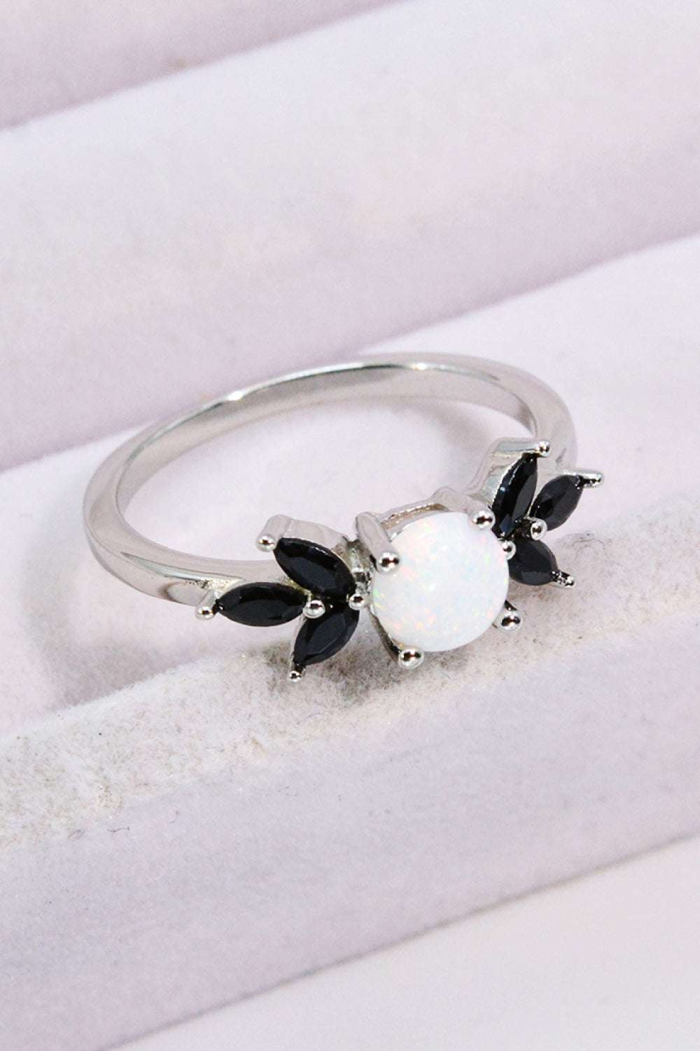 Opal and Zircon Contrast Ring - Extrinsic Beauty