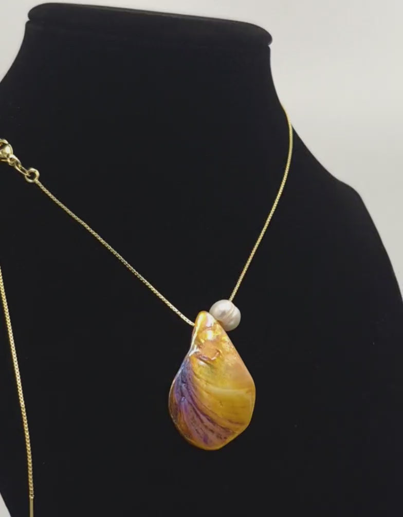Natural Shell & freshwater Pearl