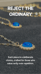 Gold chain necklace with blue opal-style teardrop pendants