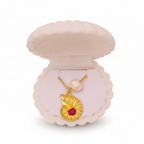 Certified Ruby Emerald Octopus Pendant, 18k Gold Necklace, Pearl Choker In Personalized Packaging