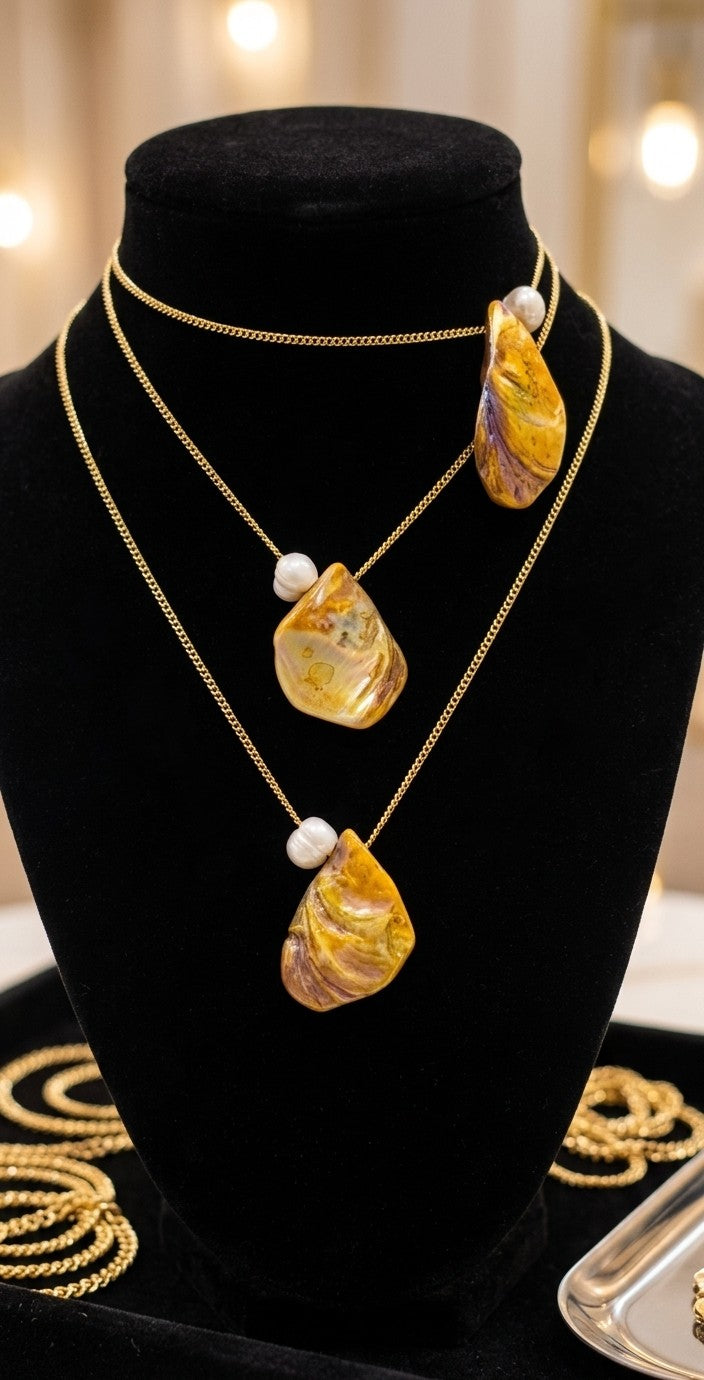 Natural Shell & freshwater Pearl