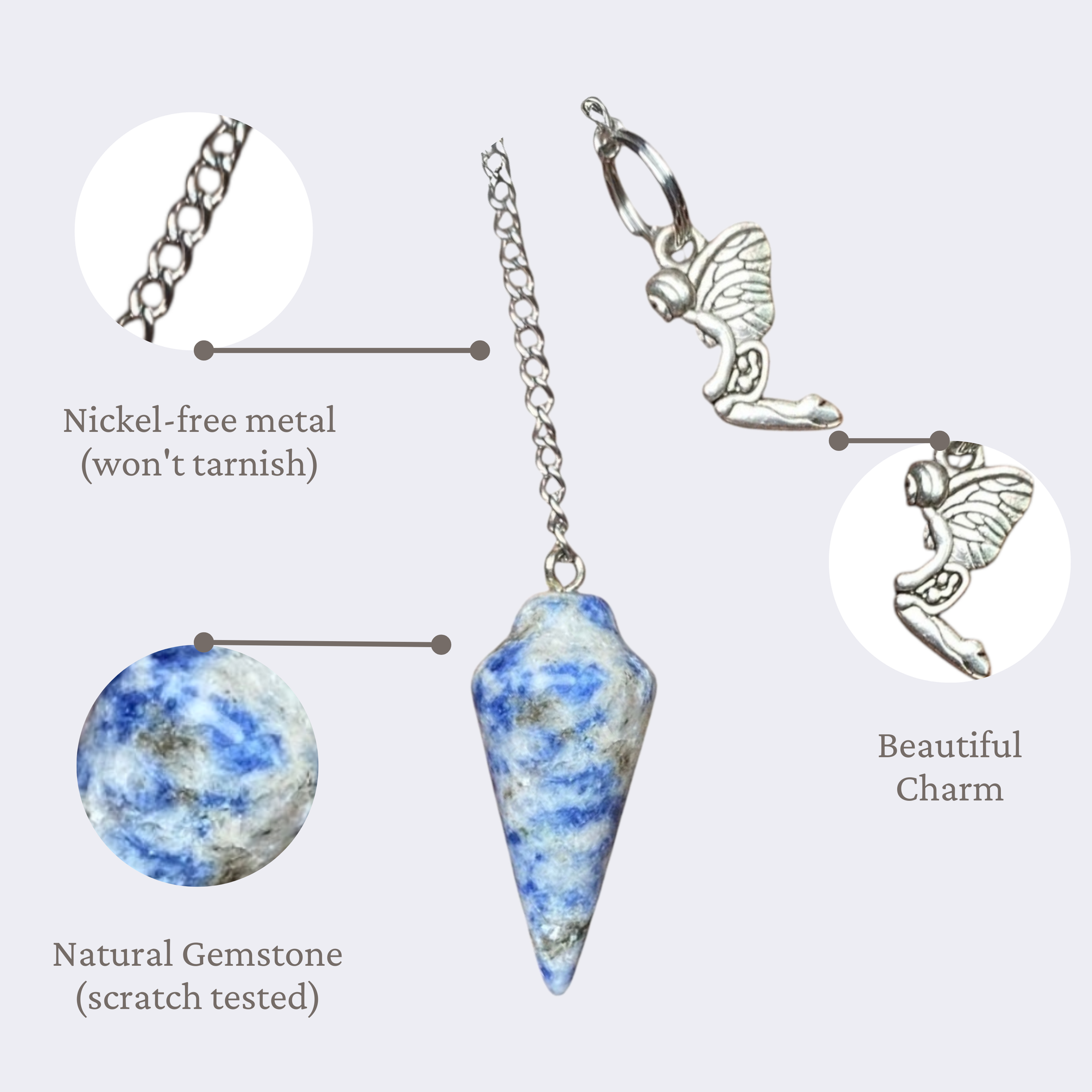 Extrinsic Beauty Natural Gemstone Pendulum