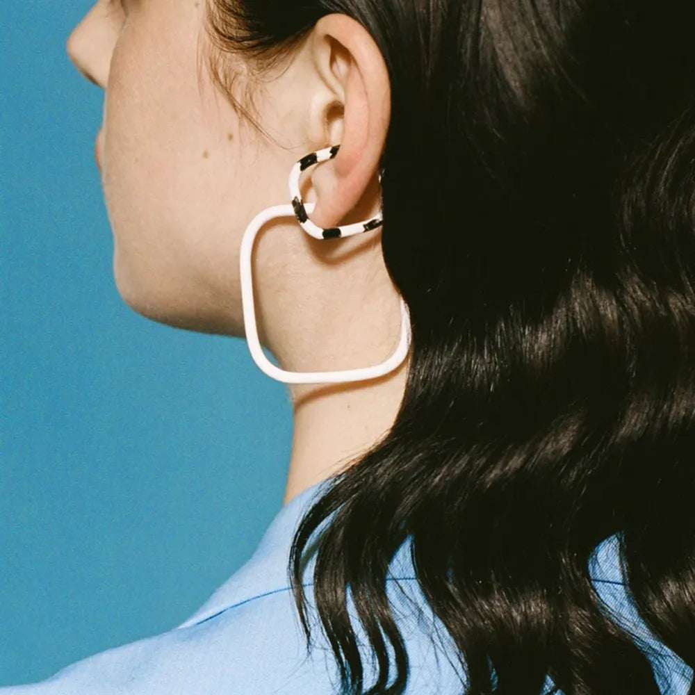 Stainless Steel Oil Drip Cuff Earrings - Extrinsic Beauty