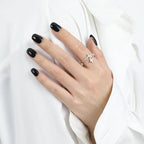 Zircon 925 Sterling Silver Double Cross Bypass Ring - Extrinsic Beauty
